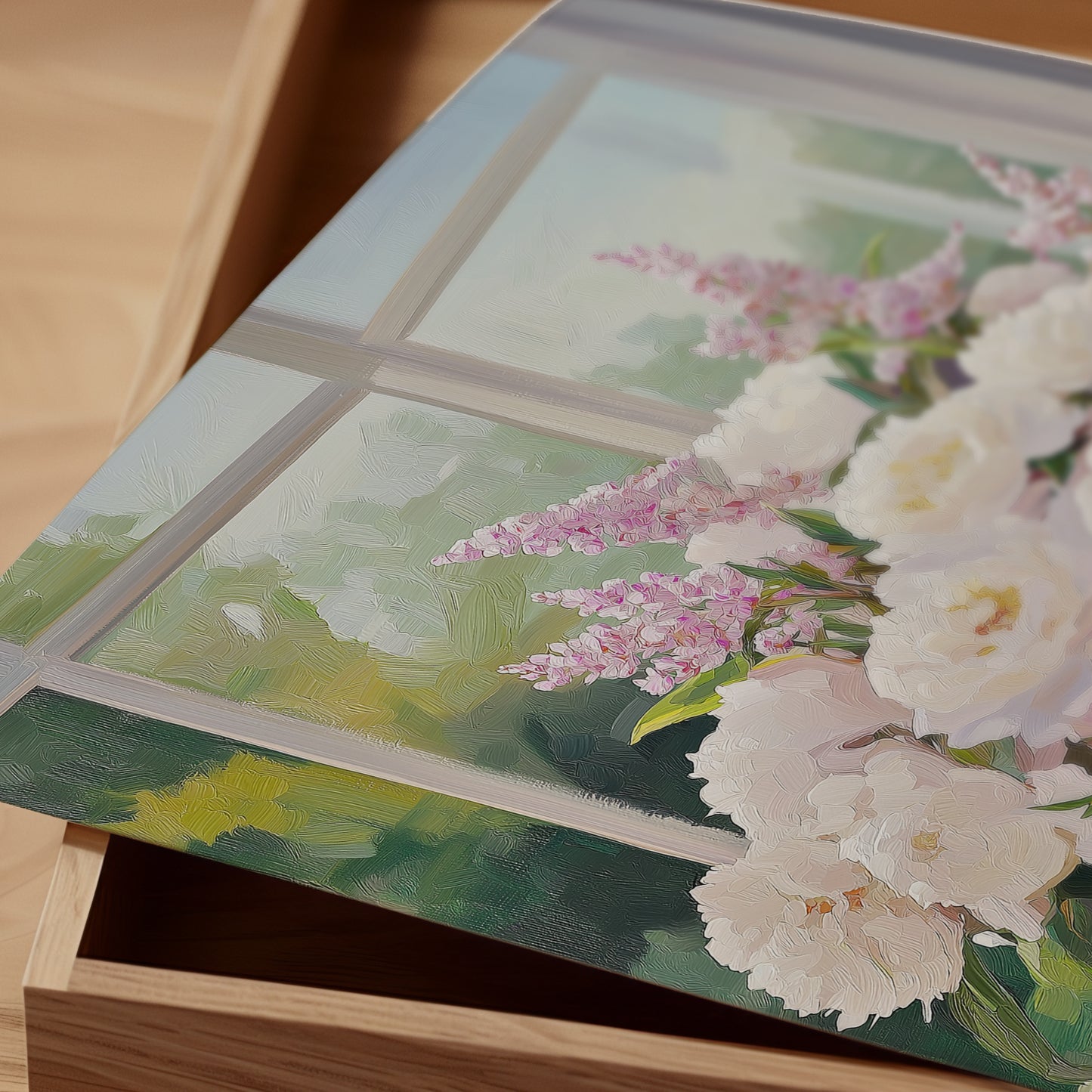 Morning Light Peonies, Cottagecore Floral Wall Art Print, Unframed Soft Botanical Poster on Matte Paper